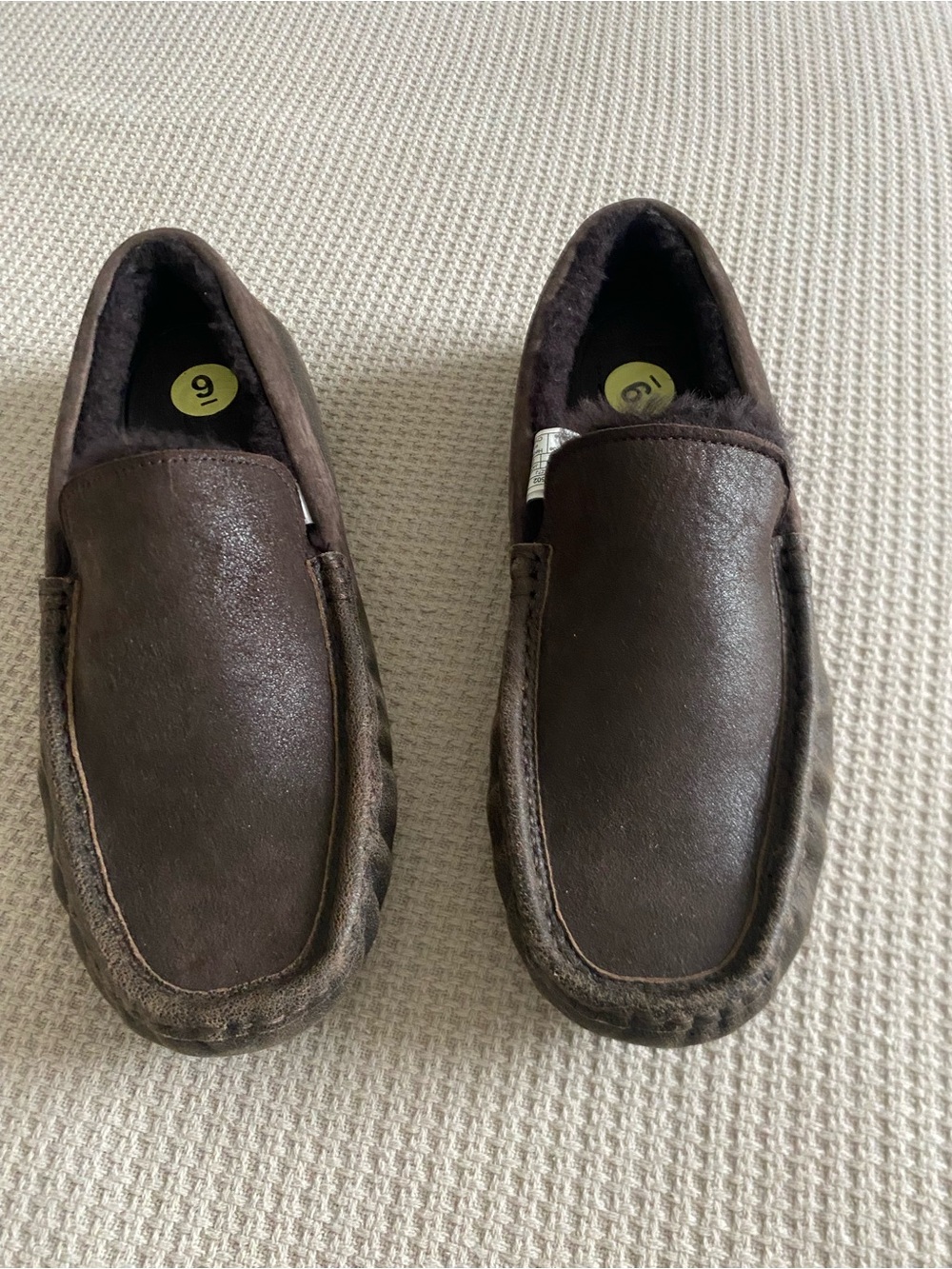 UGG Men's Dark Brown Slip-On Moccasin Loafers